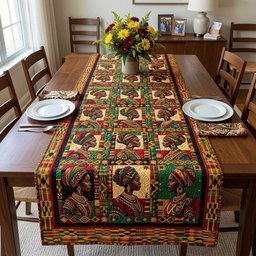 Royal African Table Runner - Made to Order TABLE928