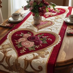 Rose Embrace Table Runner - Made to Order TABLE928