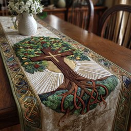 Righteousness Cross Table Runner - Made to Order TABLE928