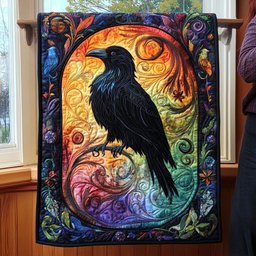 Raven Against a Swirling Sunset Table Runner - Made to Order TABLE928