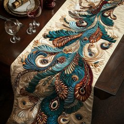 Radiant Plumage Table Runner - Made to Order TABLE928