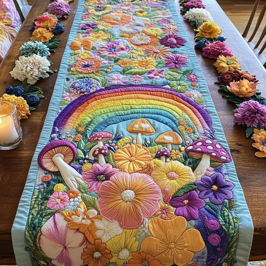 Rainbow Serenity Table Runner - Made to Order TABLE928