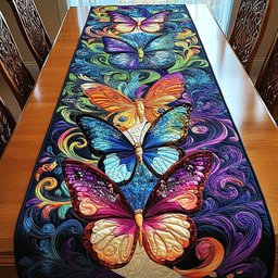 Rainbow Flutter Table Runner - Made to Order TABLE928