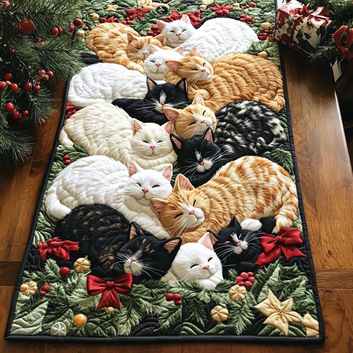 Purrfect Slumber Table Runner - Made to Order TABLE928