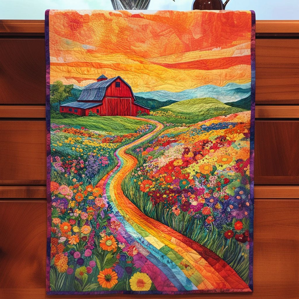 Rainbow Path To Barn Table Runner - Made to Order TABLE928