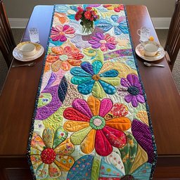 Radiant Blossoms Table Runner - Made to Order TABLE928
