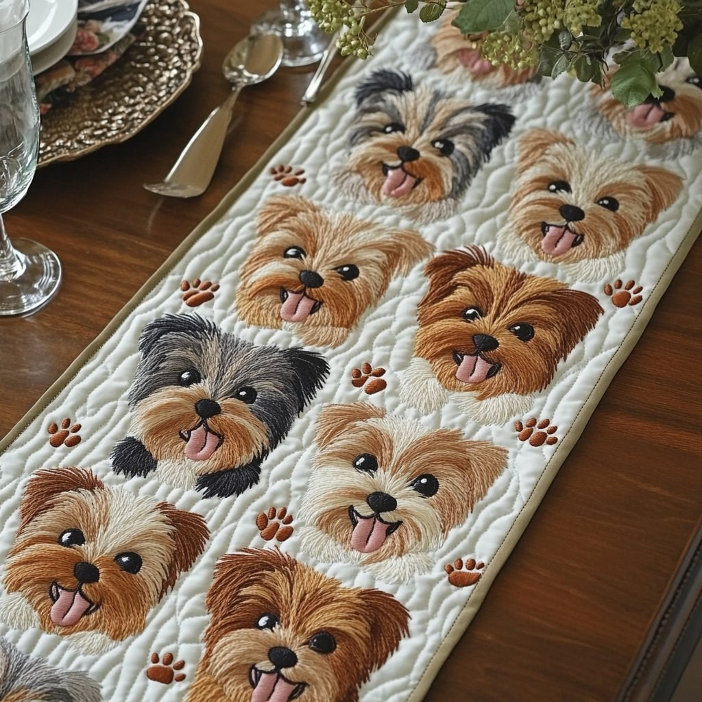 Puppy Parade Table Runner - Made to Order TABLE928