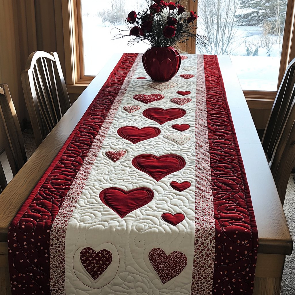 Pure Heart Table Runner - Made to Order TABLE928