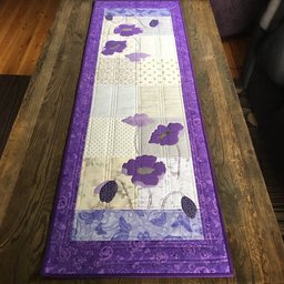 Purple Flower Symphony Table Runner - Made to Order TABLE928