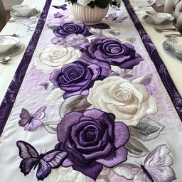 Purple Petal Serenity Table Runner - Made to Order TABLE928