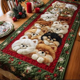 Pomeranian Magic Table Runner - Made to Order TABLE928