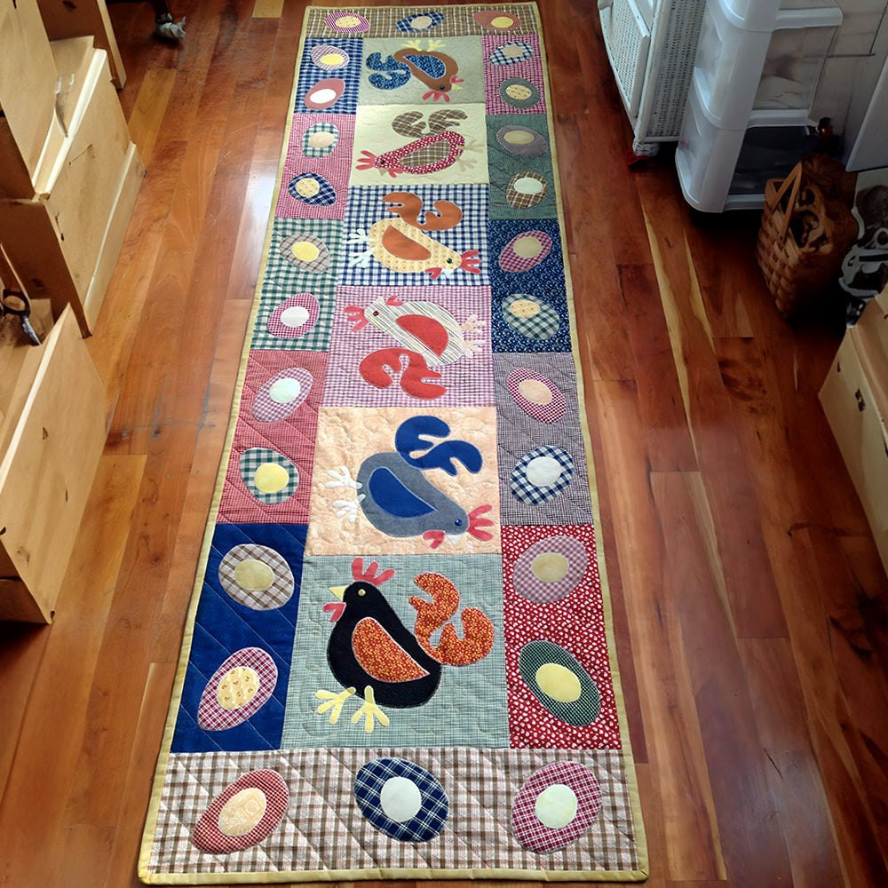 Playful Poultry Parade Table Runner - Made to Order TABLE928