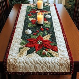 Poinsettia Parade Table Runner - Made to Order TABLE928