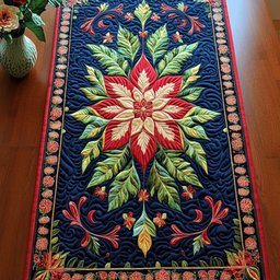 Poinsettia Bloom Table Runner - Made to Order TABLE928