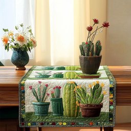 Potted Greens Table Runner - Made to Order TABLE928