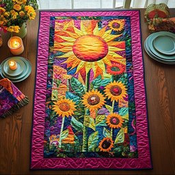 Psychedelic Garden Table Runner - Made to Order TABLE928