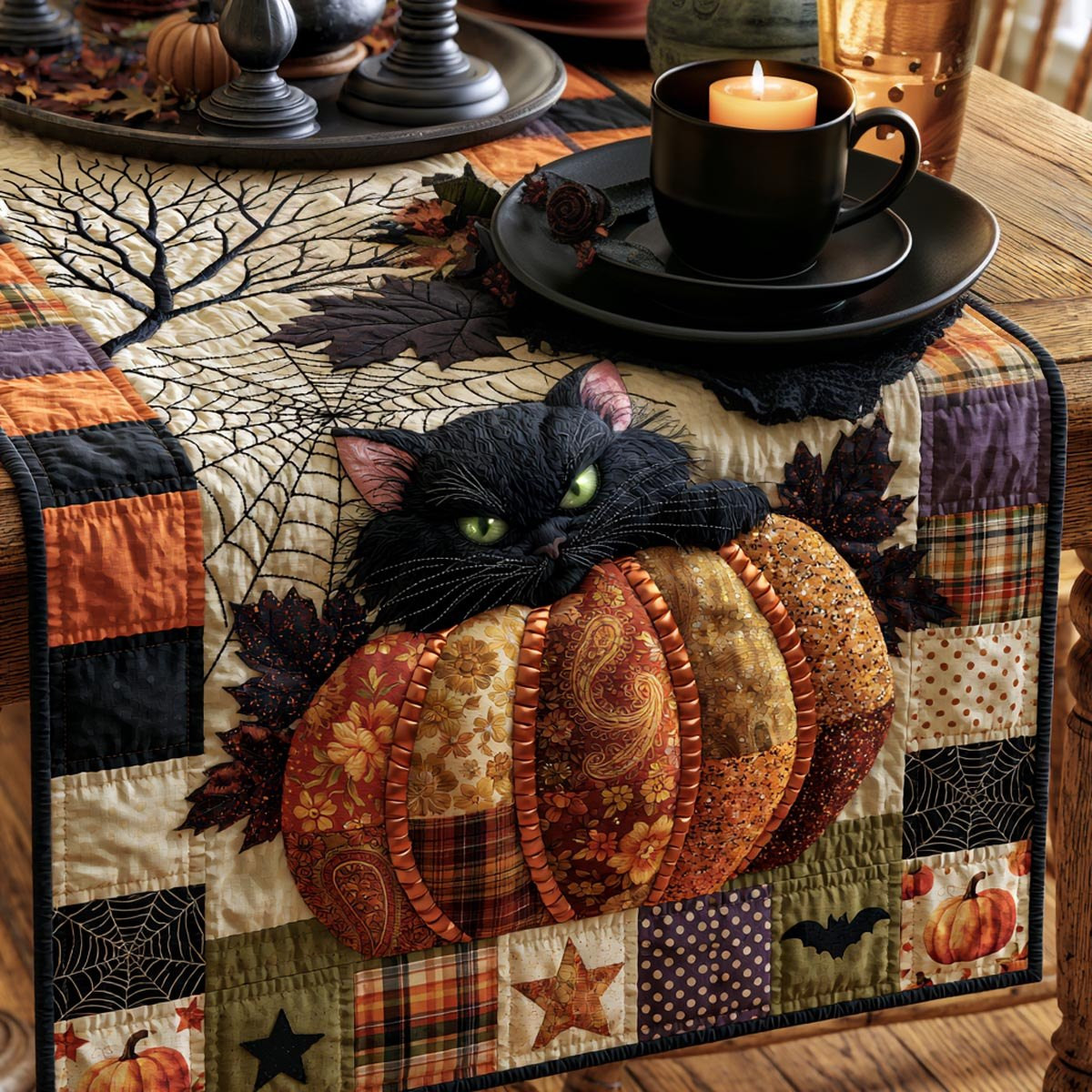 Pumpkin Familiar Table Runner - Made to Order TABLE928