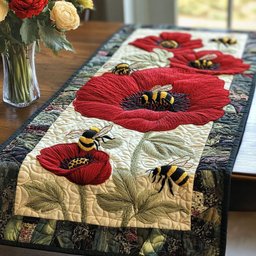 Poppy Meadow Table Runner - Made to Order TABLE928