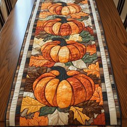 Pumpkin Patchwork Table Runner - Made to Order TABLE928