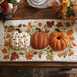 Pumpkin Patch Hugs Table Runner - Made to Order TABLE928