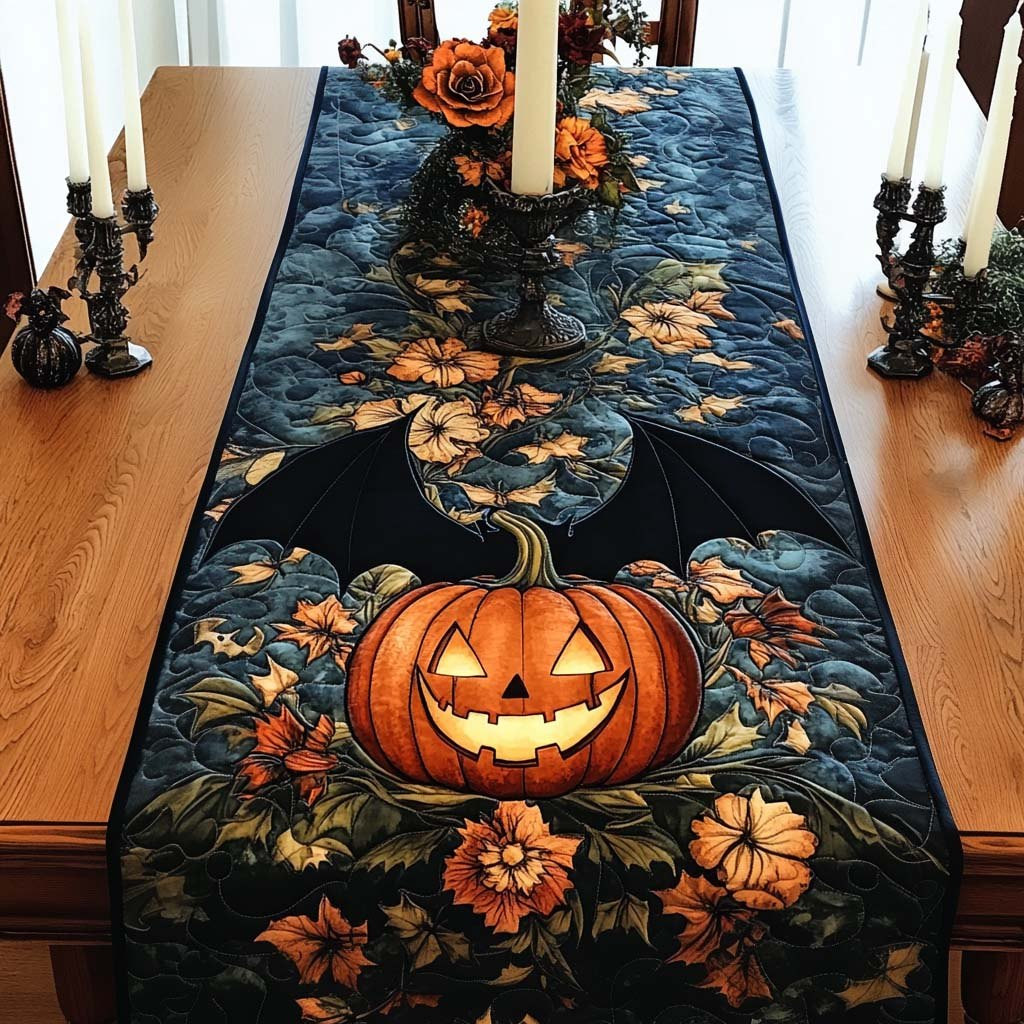 Pumpkin Smile Table Runner - Made to Order TABLE928