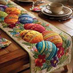 Painted Eggs Table Runner - Made to Order TABLE928
