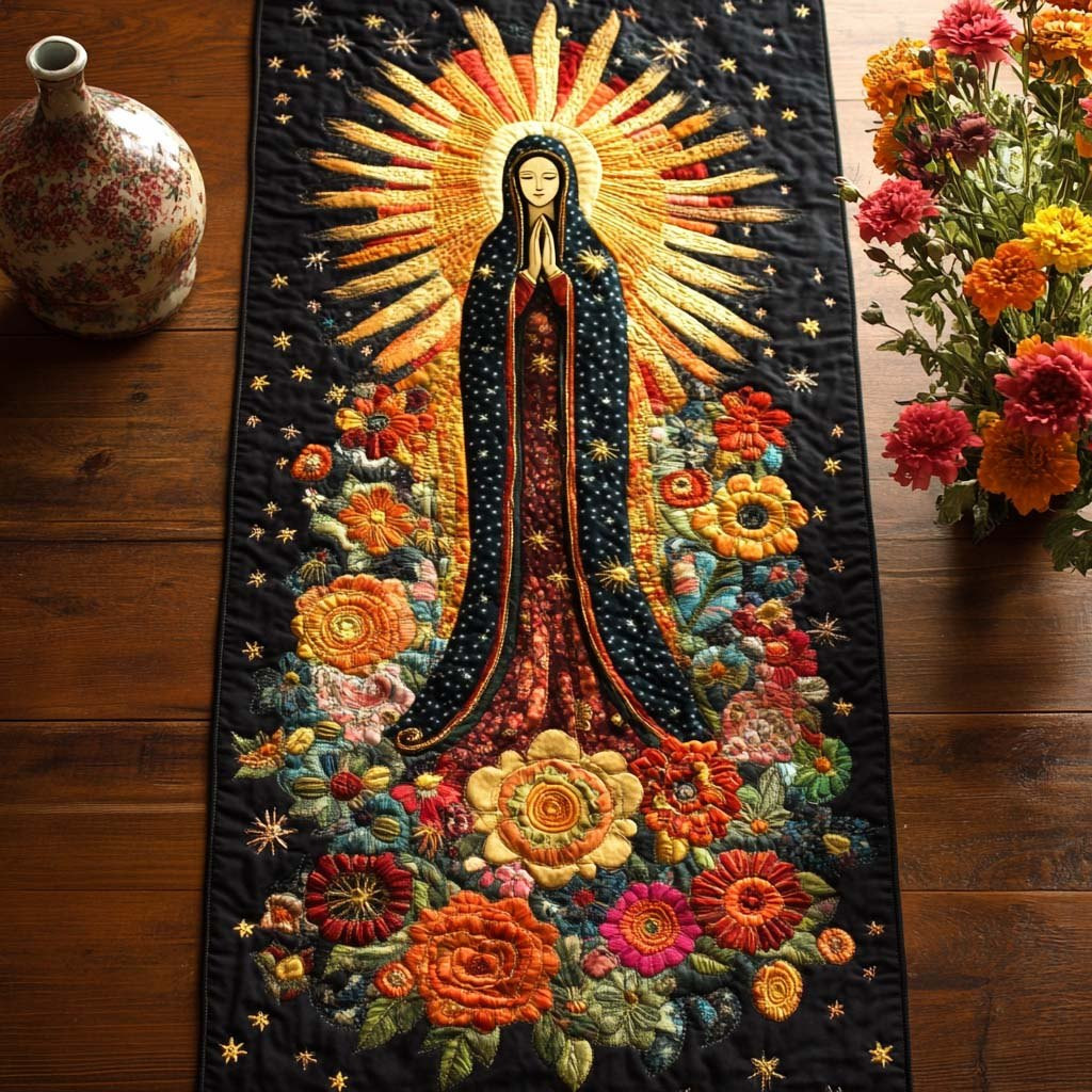 Our Lady Blessing Table Runner - Made to Order TABLE928