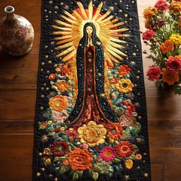 Our Lady Blessing Table Runner - Made to Order TABLE928