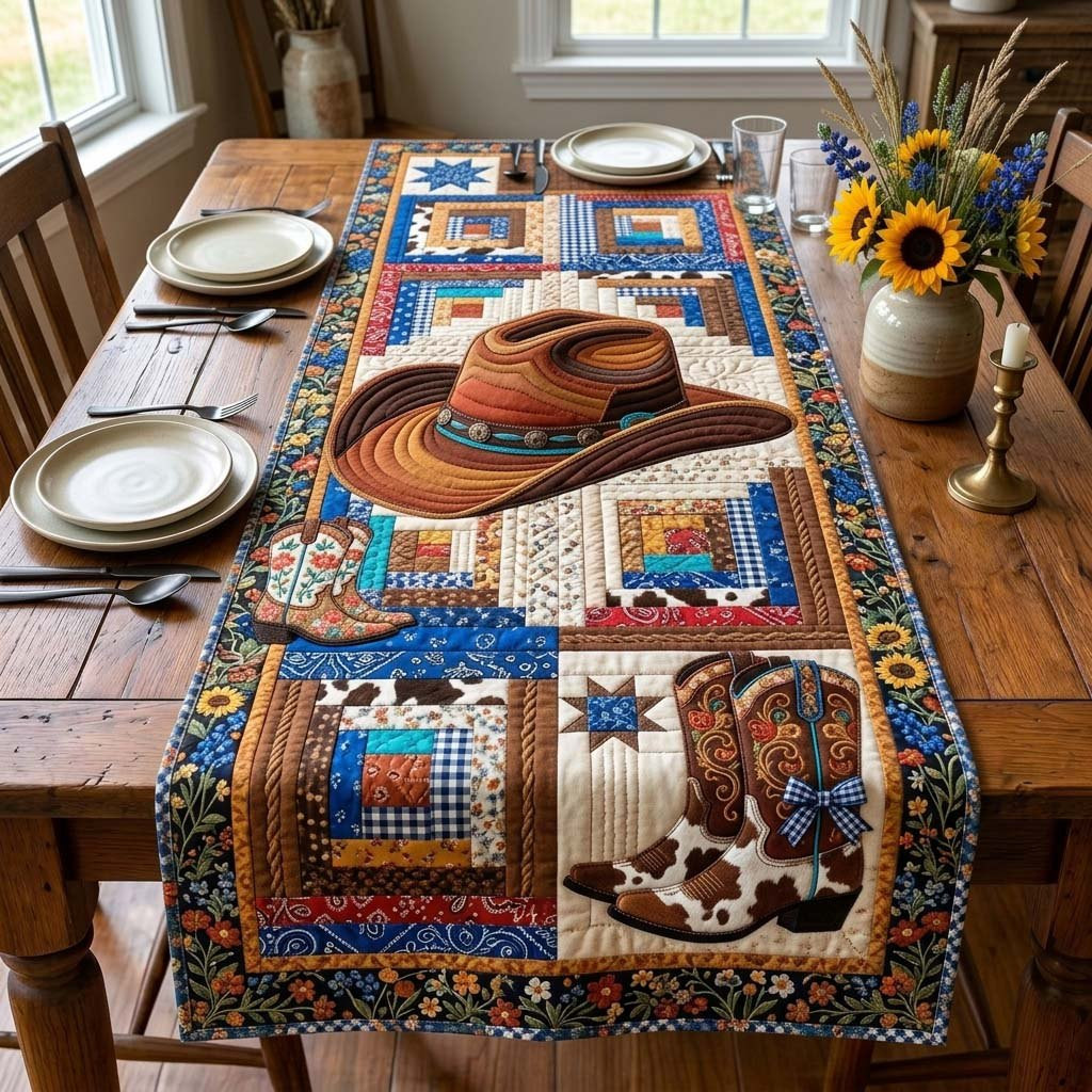 Patchwork Ranch Trail Table Runner - Made to Order TABLE928