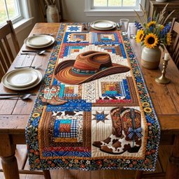 Patchwork Ranch Trail Table Runner - Made to Order TABLE928