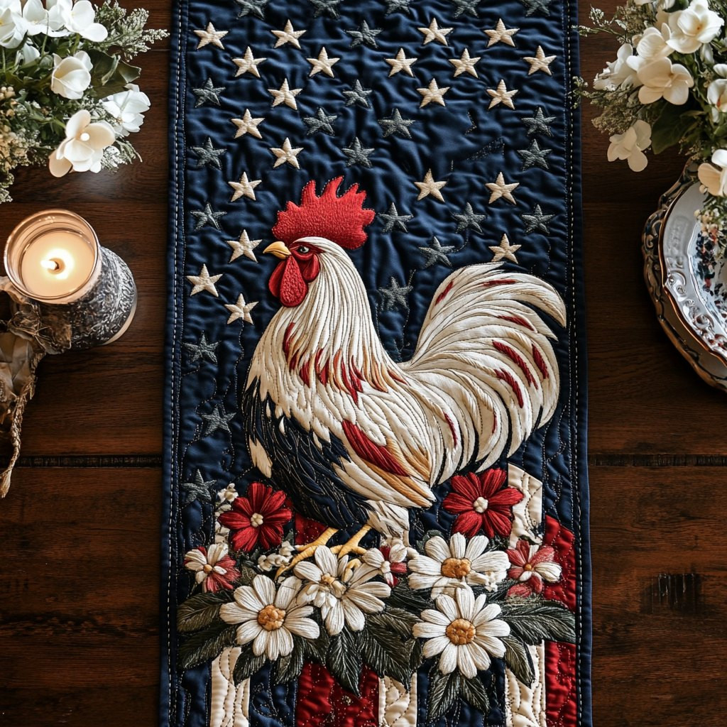 Patriotic Poultry Table Runner - Made to Order TABLE928