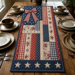 Patchwork Flag Table Runner - Made to Order TABLE928