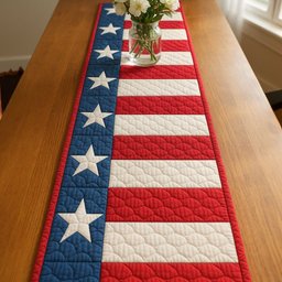 Patriotic Pattern Table Runner - Made to Order TABLE928