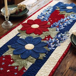 Patriot Blossom Table Runner - Made to Order TABLE928