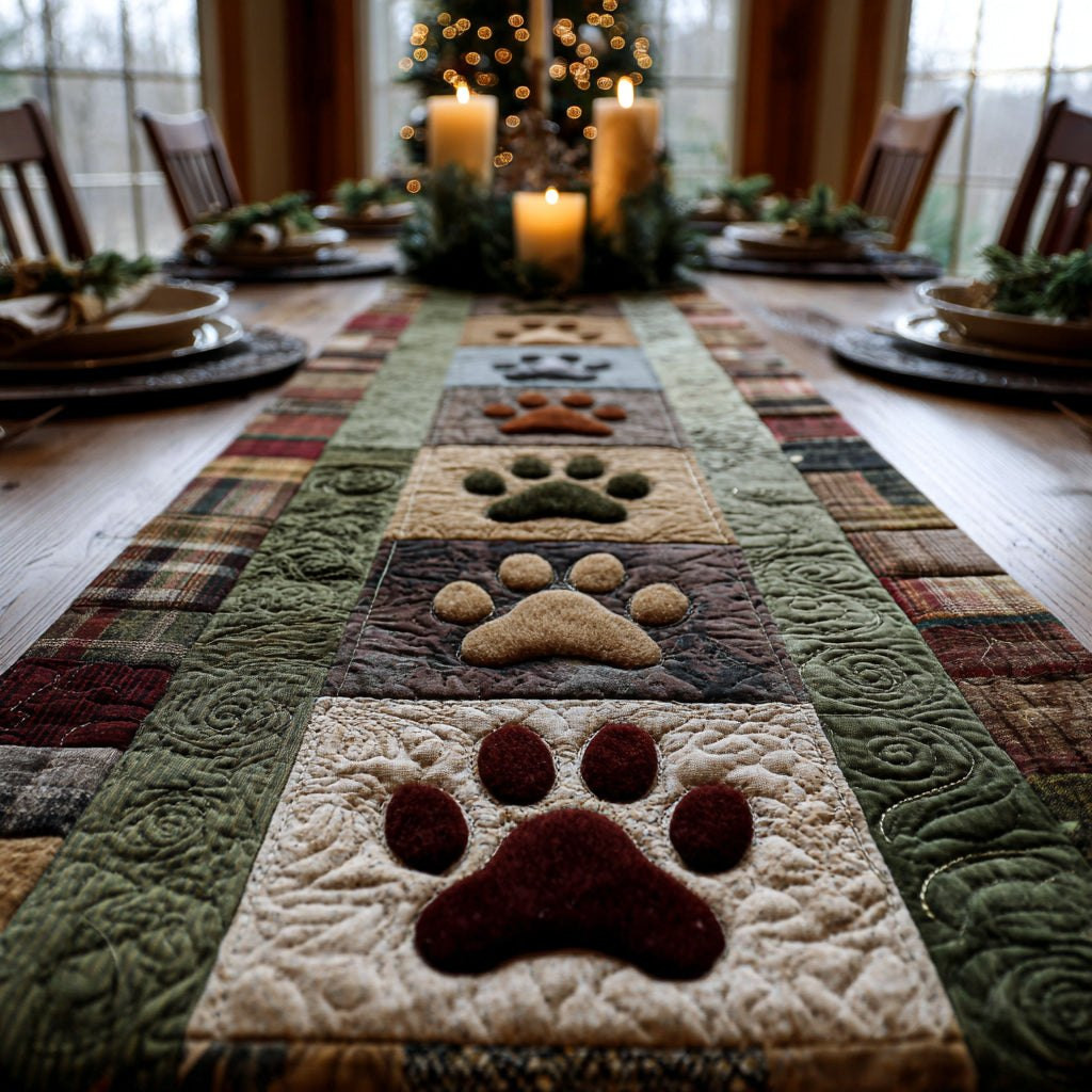 Pawprint Patchwork Table Runner - Made to Order TABLE928