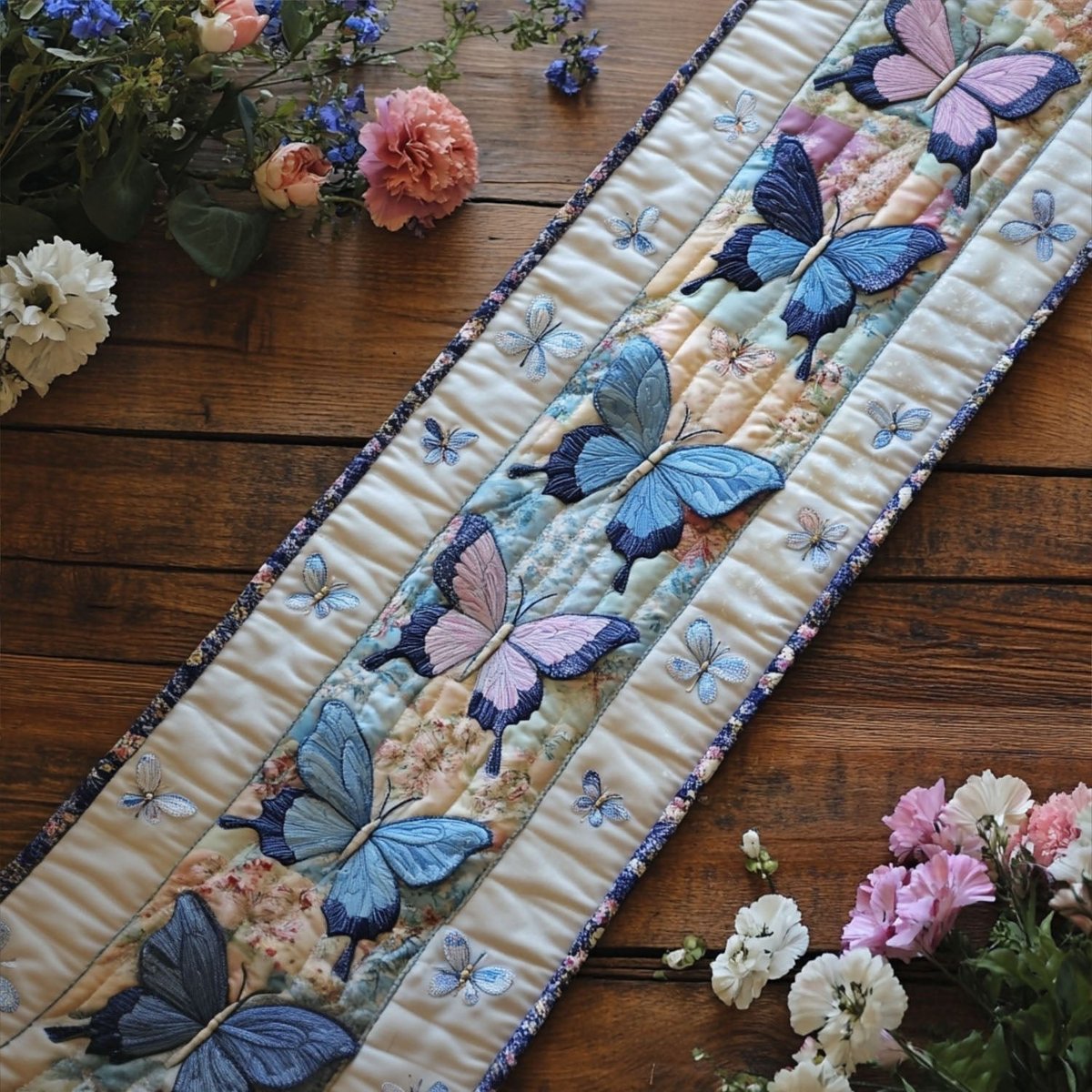 Painted Flutter Table Runner - Made to Order TABLE928
