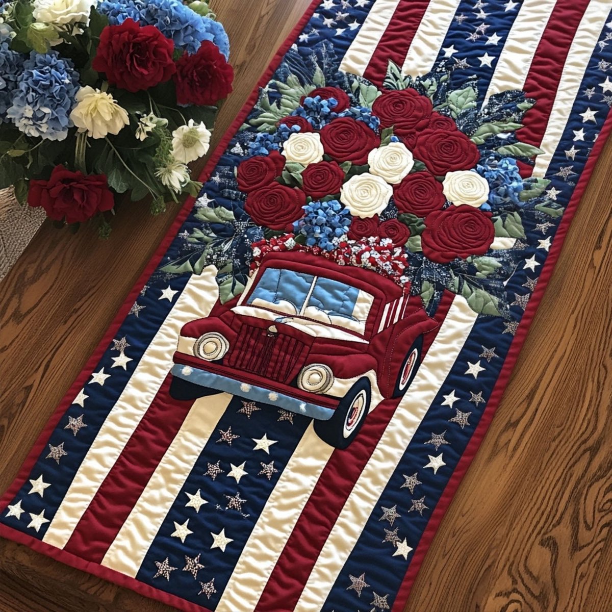Patriotic Spirit Table Runner - Made to Order TABLE928