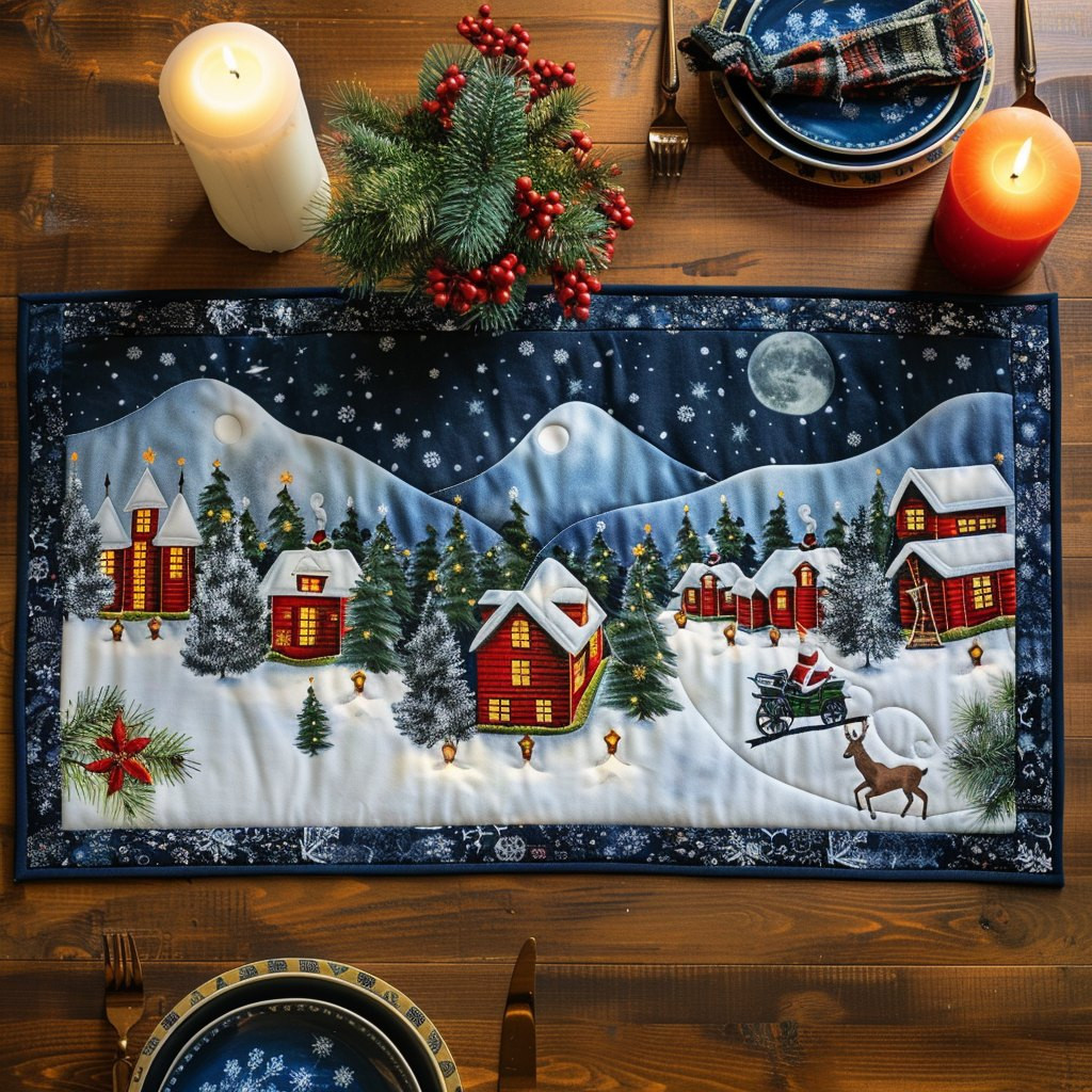 Peaceful Town Table Runner - Made to Order TABLE928