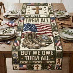 Owe Them All Table Runner - Made to Order TABLE928