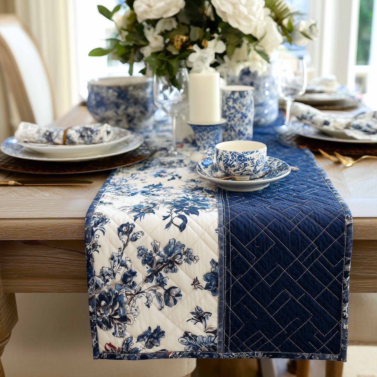 Patchwork Bloom Table Runner - Made to Order TABLE928