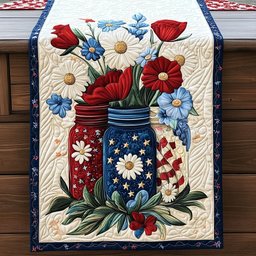 Patriotic Bloom Table Runner - Made to Order TABLE928