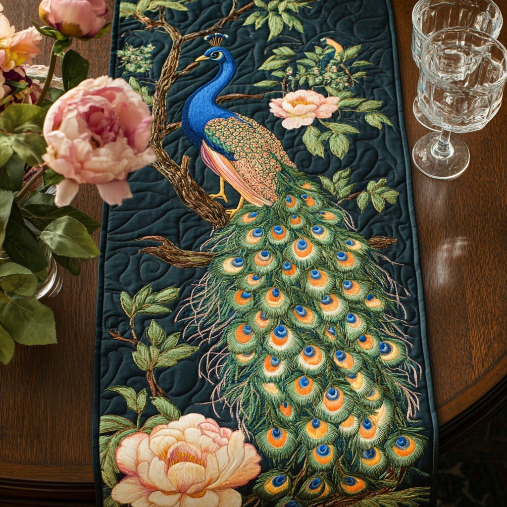 Peacock Beauty Table Runner - Made to Order TABLE928