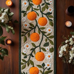 Orange Twist Table Runner - Made to Order TABLE928