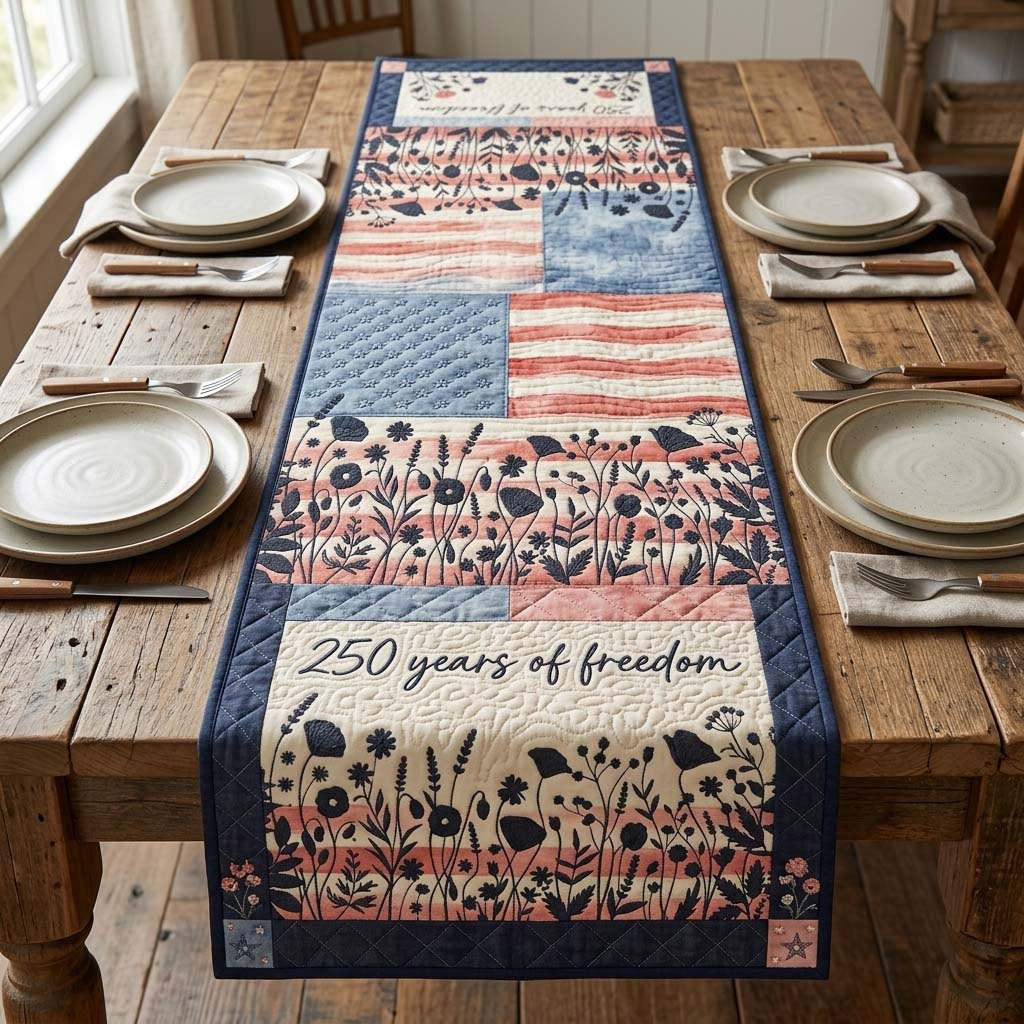 Patriotic Meadow Table Runner - Made to Order TABLE928