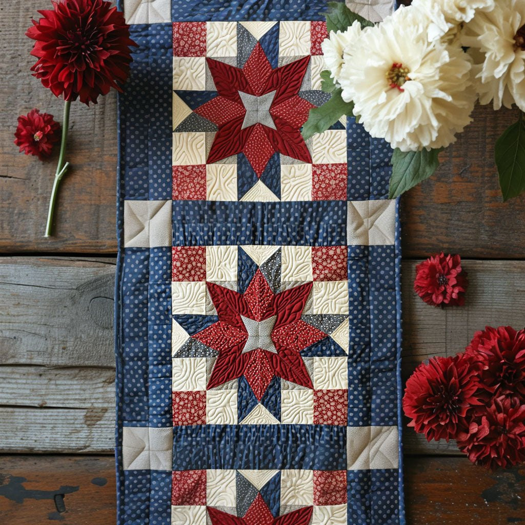 Ohio Star Patchwork Table Runner - Made to Order TABLE928