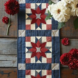 Ohio Star Patchwork Table Runner - Made to Order TABLE928
