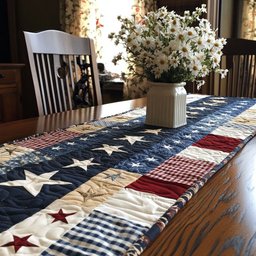 Old Glory Patchwork Table Runner - Made to Order TABLE928
