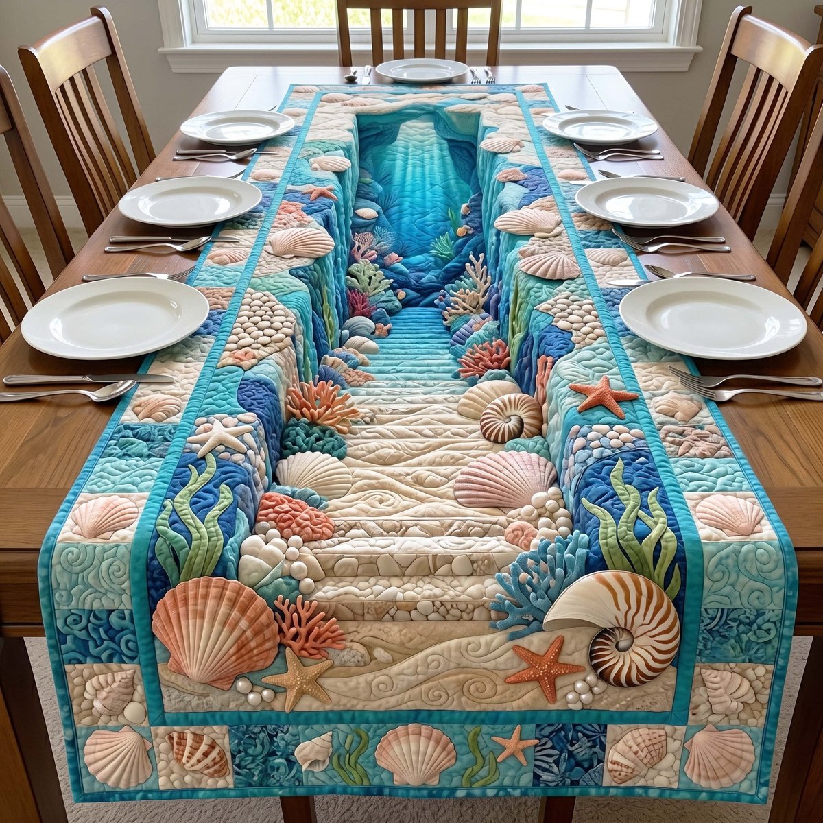 Ocean Passage Table Runner - Made to Order TABLE928
