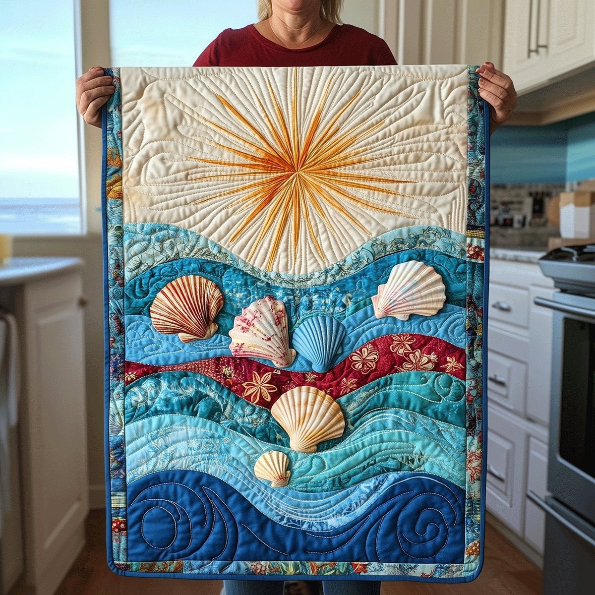 Ocean Shell Table Runner - Made to Order TABLE928
