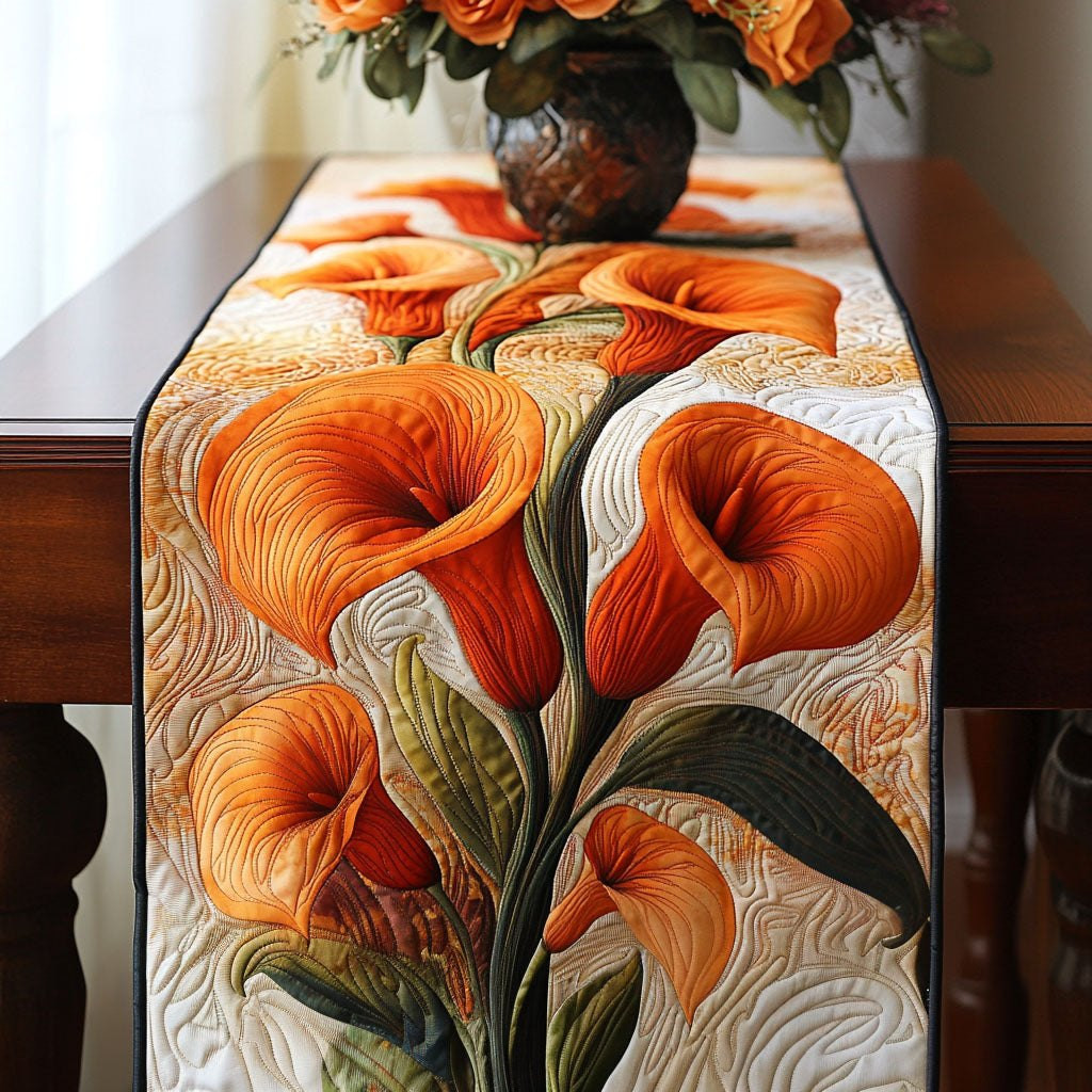Orange Calla Elegance Table Runner - Made to Order TABLE928